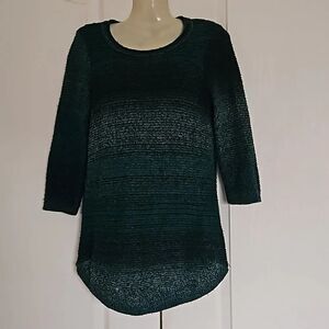 HOST PICK 🥳 Cleo Petite Knitted Sweater With Half-Sleeves XS Hunter Green